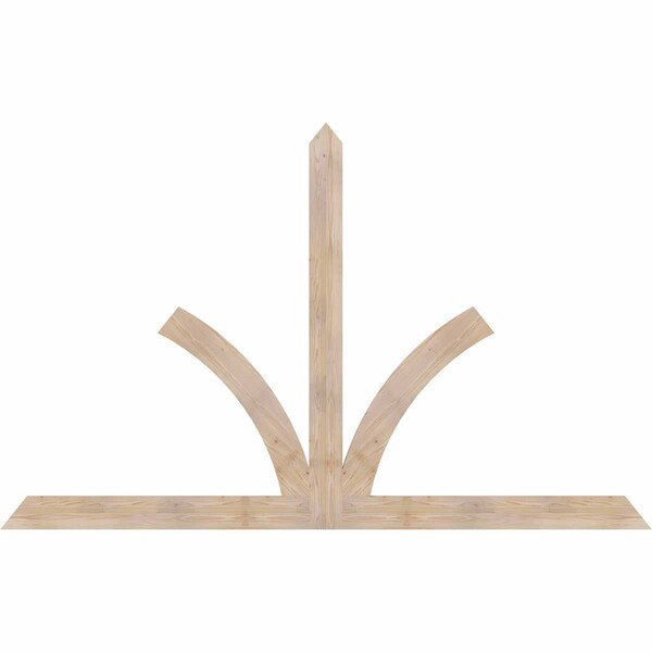 Ekena Millwork Richland Smooth Timber Gable Bracket, Douglas Fir, 108"W x 68"H x 1 1/2"D x 5 1/2"F, 15/12 Pitch GBW108X68X0206RIC00SDF - main